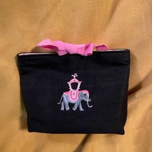 MC Design By Marjorie Black Silk Evening Bag